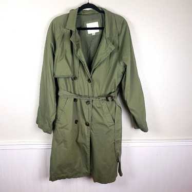 Women's American Eagle Olive Green Long Double Br… - image 1