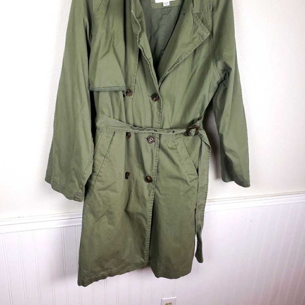 Women's American Eagle Olive Green Long Double Br… - image 7