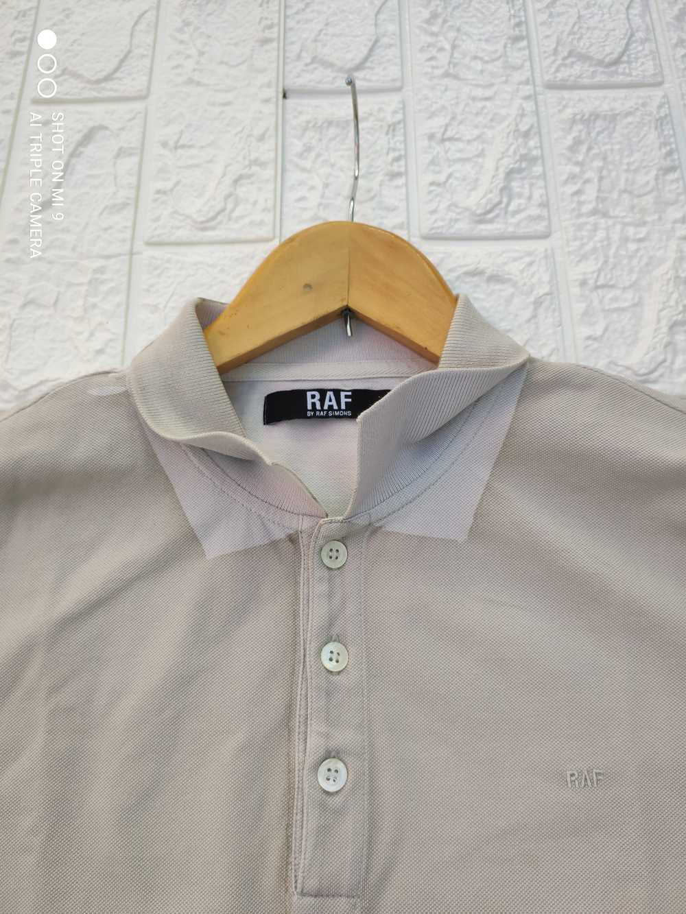 Rare Raf Simons gray polo t shirt with overdyed e… - image 1