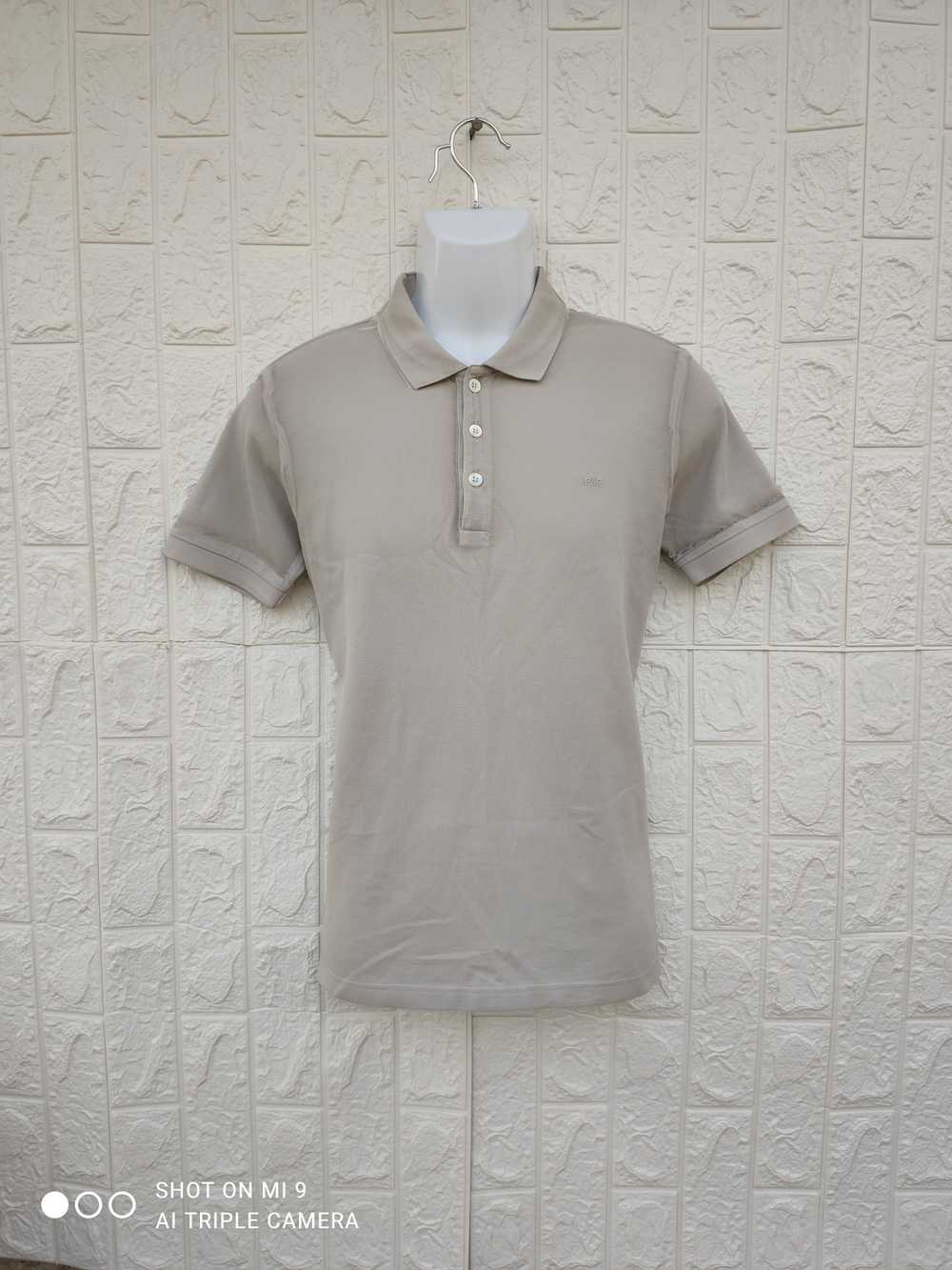 Rare Raf Simons gray polo t shirt with overdyed e… - image 2