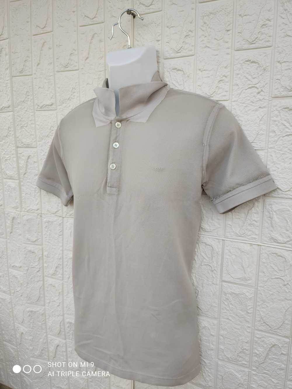 Rare Raf Simons gray polo t shirt with overdyed e… - image 3