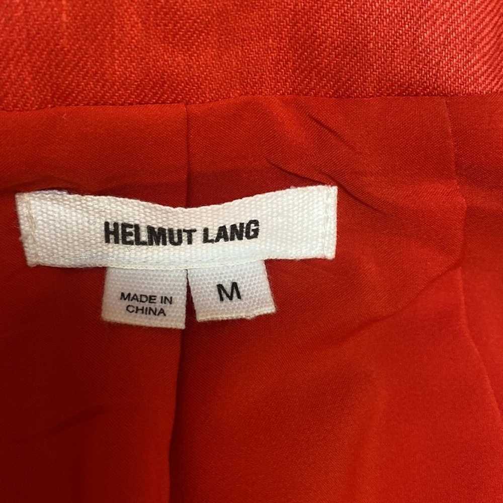 Helmut Lang coral linen and lamb leather jacket - image 5