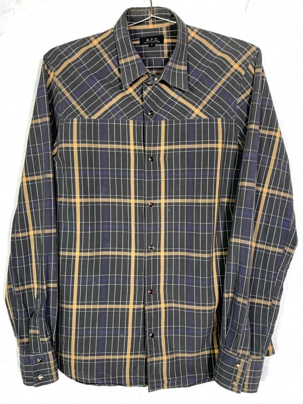 A.P.C. Plaid Button Down Shirt - image 1