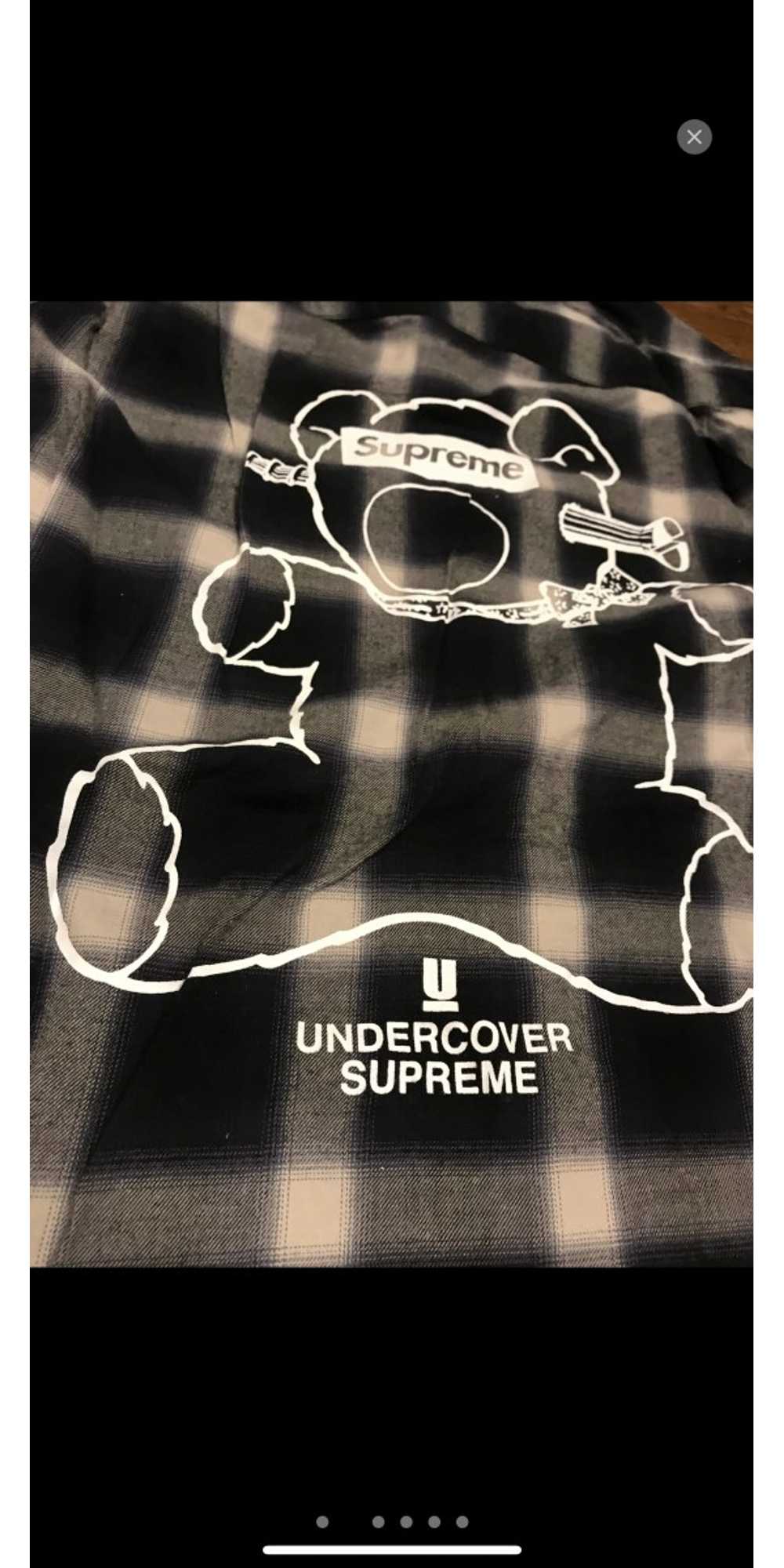 Supreme x Undercover Black Satin Bear Flannel - image 2