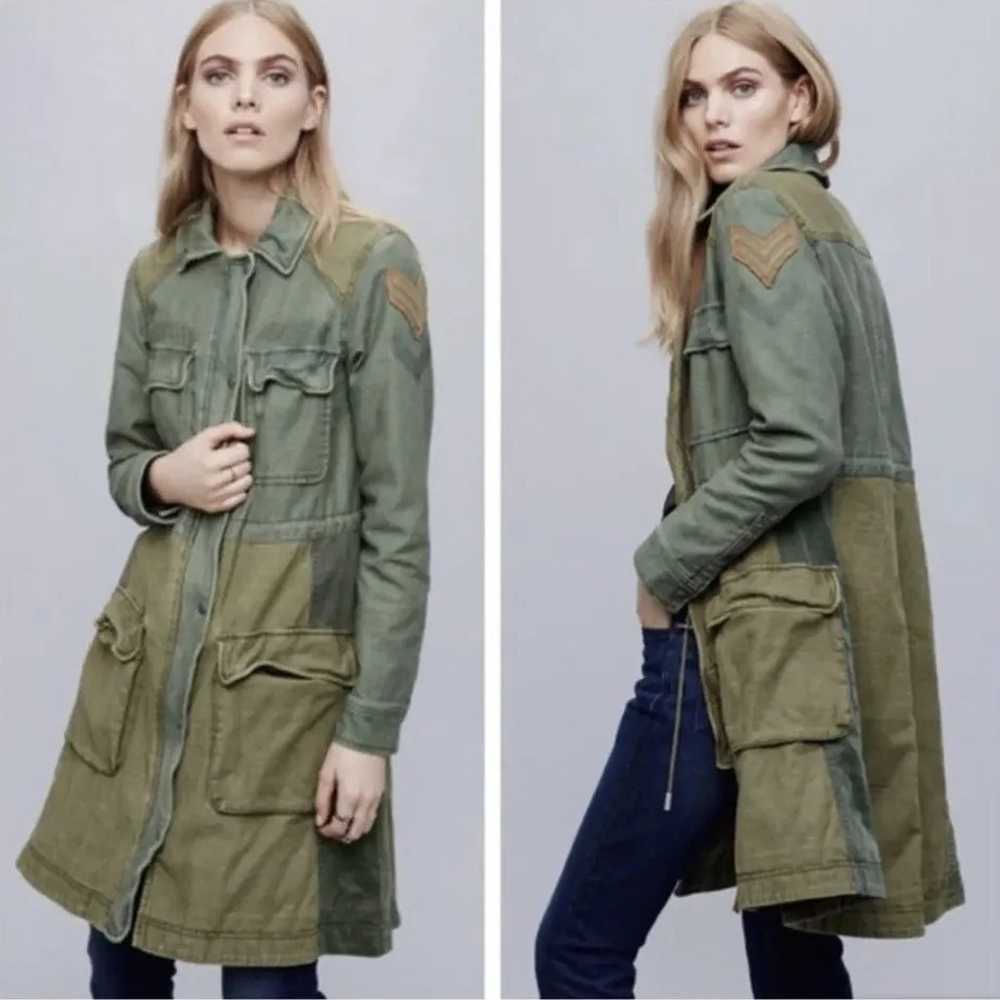 Free People Military Cargo Parka Coat Jacket In M… - image 3