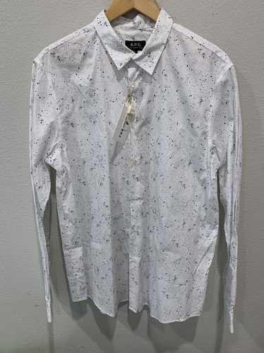 A.P.C. Dotted white shirt cotton xl