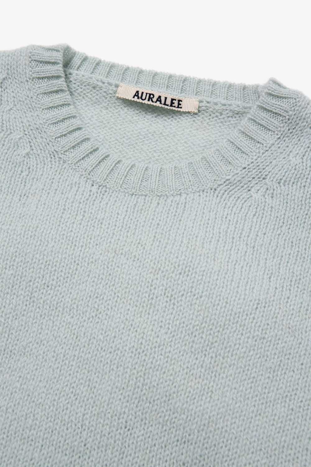Auralee - pure shetland wool knit sweater mint 5 - image 2