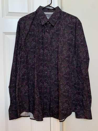Vince - Xl floral purple black shirt cotton