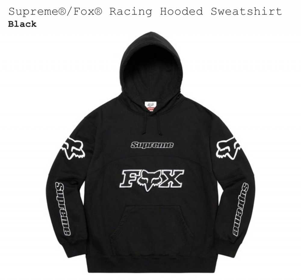 Supreme Fox Racing Hooded Sweatshirt Black - image 1