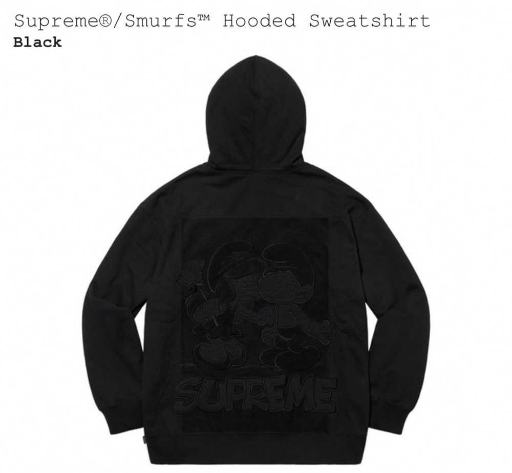 Supreme Smurf Hooded Sweatshirt (Size M) - image 1