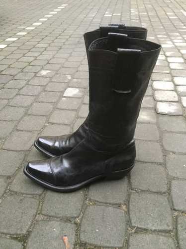 Gianni Barbato - Black cowboy boots.Like Saint Lau