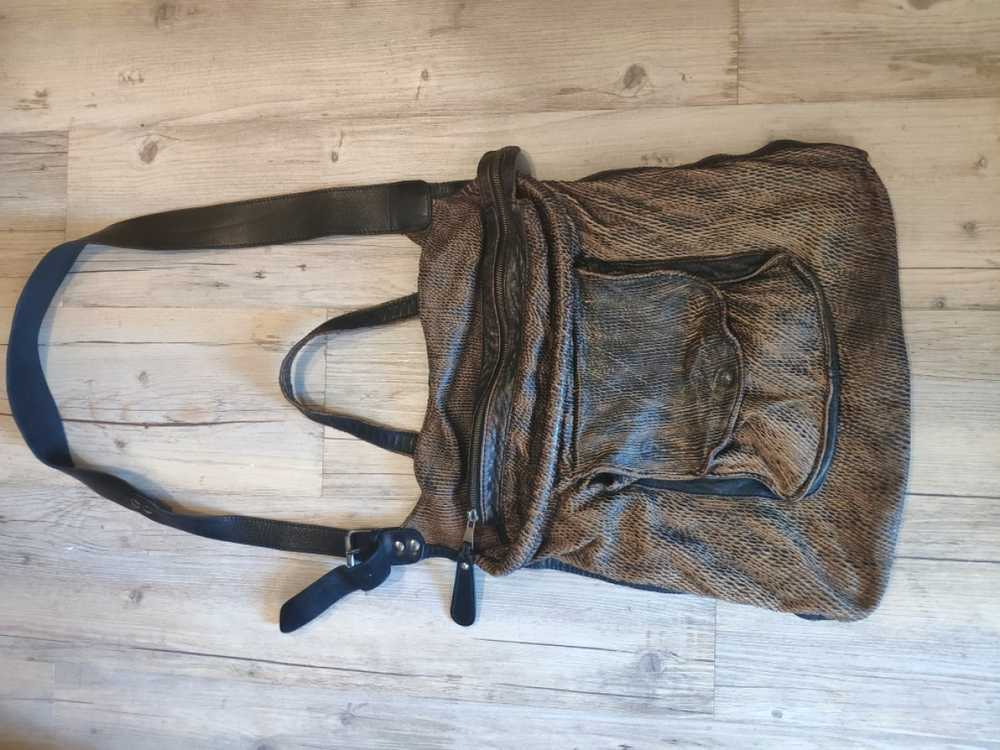 Giorgio Brato - Brown washed Leather shoulder bag… - image 3
