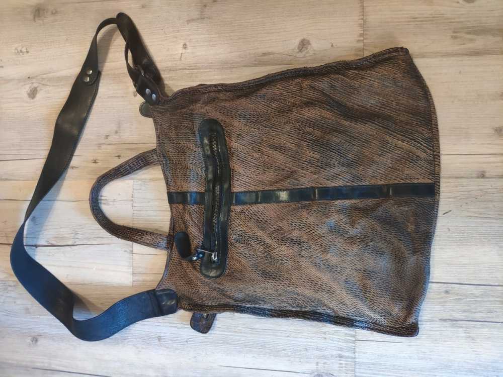Giorgio Brato - Brown washed Leather shoulder bag… - image 5