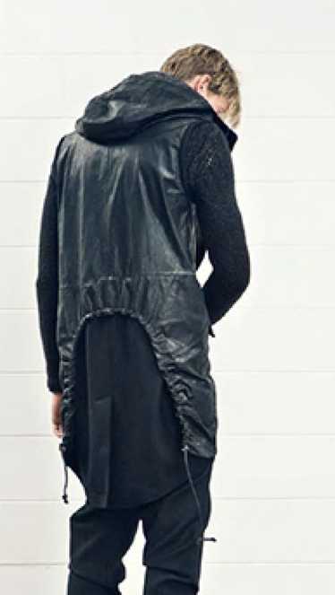 Isabel Benenato - GRAIL! Wool & leather hooded co… - image 1