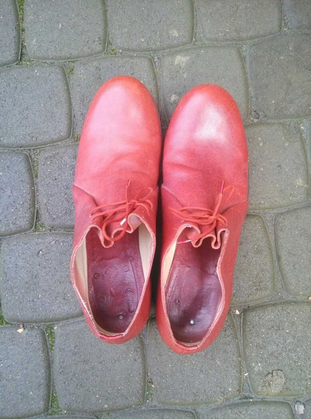 M.A+ NEW NEW Red folded derby shoes SS2012 - image 3