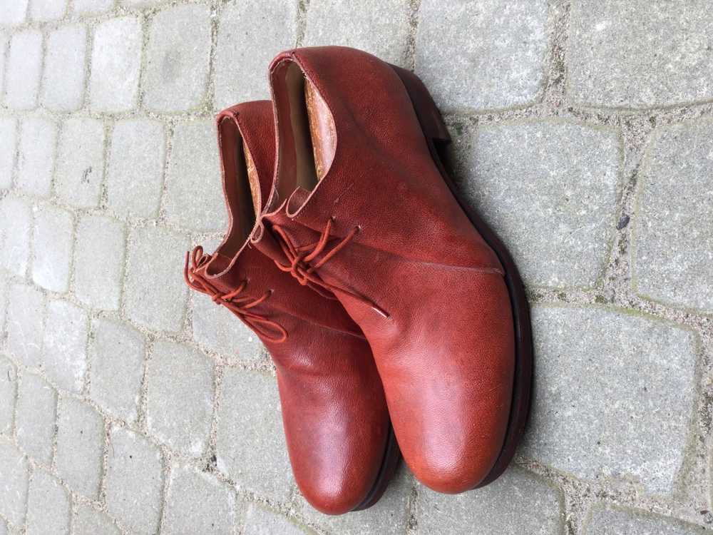 M.A+ NEW NEW Red folded derby shoes SS2012 - image 4