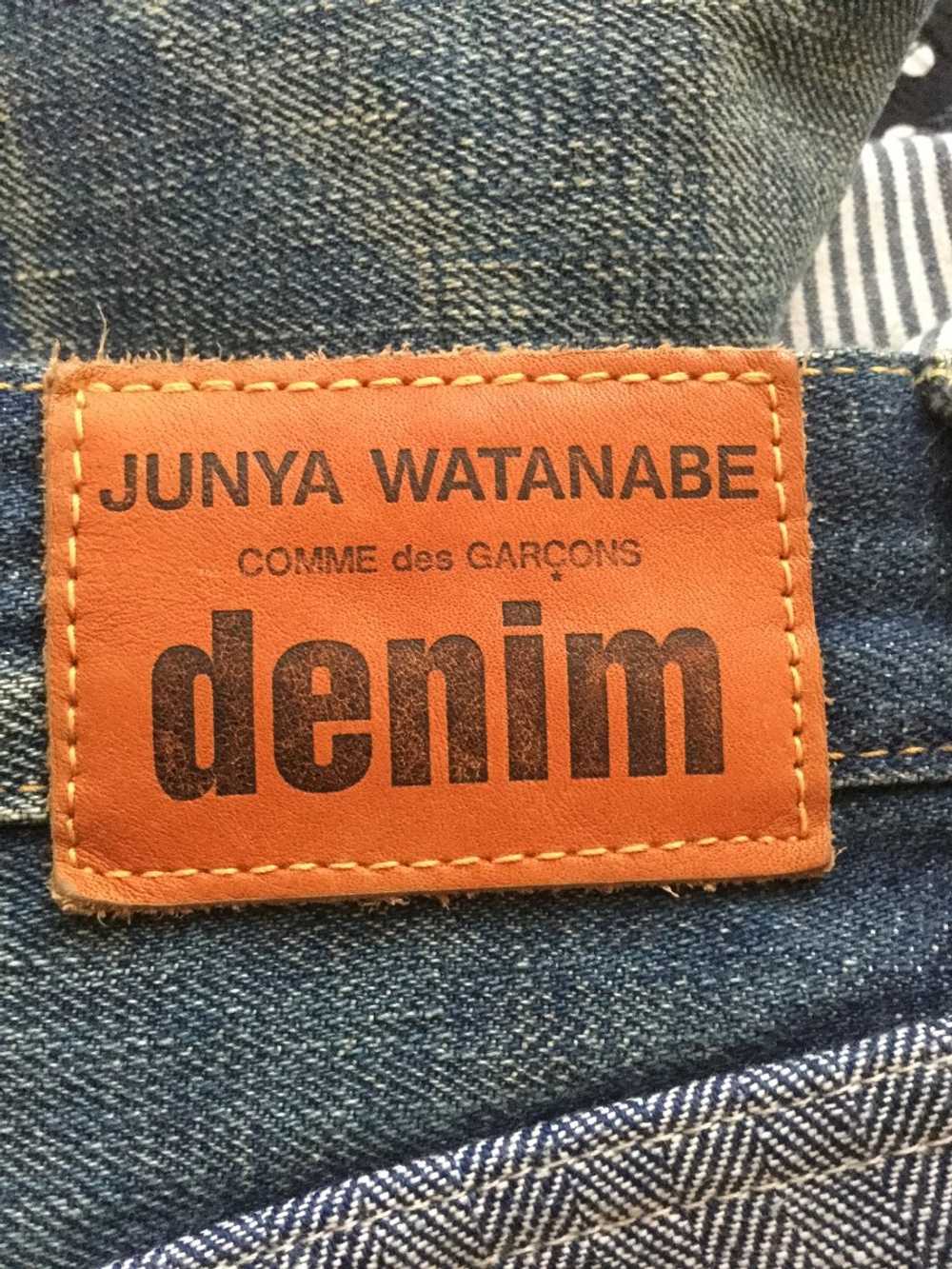 Junya Watanabe - Patchwork denim cropped jeans - image 3