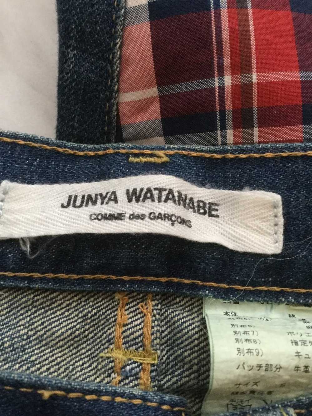 Junya Watanabe - Patchwork denim cropped jeans - image 4