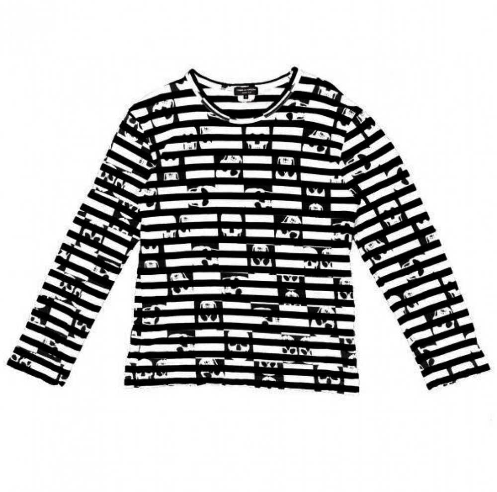 Comme des Garçons Homme Plus Skulls Print Striped… - image 3