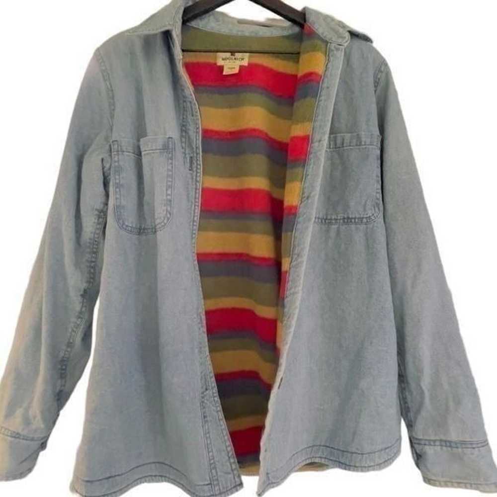 Vintage Woolrich Striped Fleece Lined Opal Jean J… - image 1
