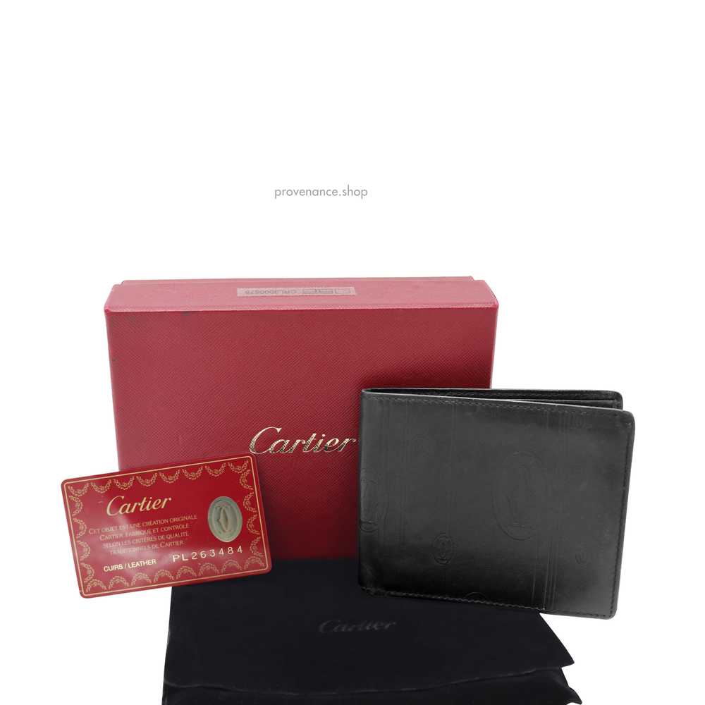Cartier 6CC Bifold Wallet - Black Calfskin Leather - image 1