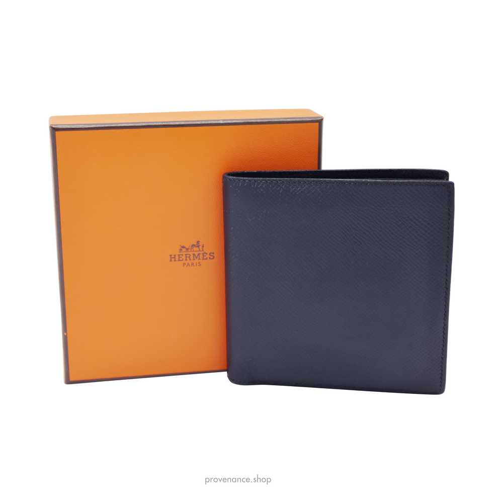 Hermès MC2 Bifold Wallet - Navy Epsom Leather - image 1