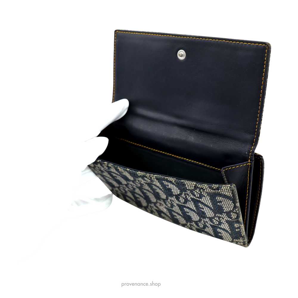 Dior Oblique Long Wallet - Navy Trotter - image 8