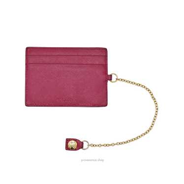 Prada Cardholder Wallet - Fuchsia Saffiano Leather - image 1