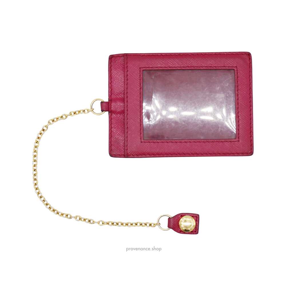 Prada Cardholder Wallet - Fuchsia Saffiano Leather - image 3