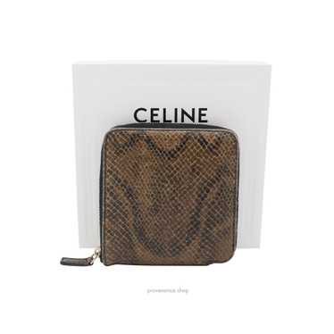 Celine Compact Zip Wallet - Brown Python - image 1