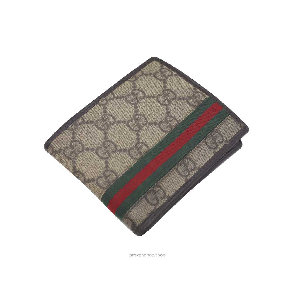 Gucci GG Supreme Signature Web Bifold Wallet - image 3