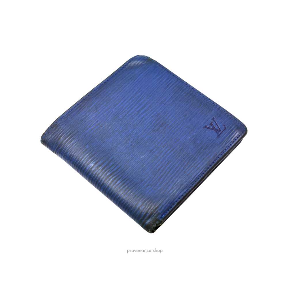 Louis Vuitton Marco Wallet - Toledo Blue Epi Leat… - image 3