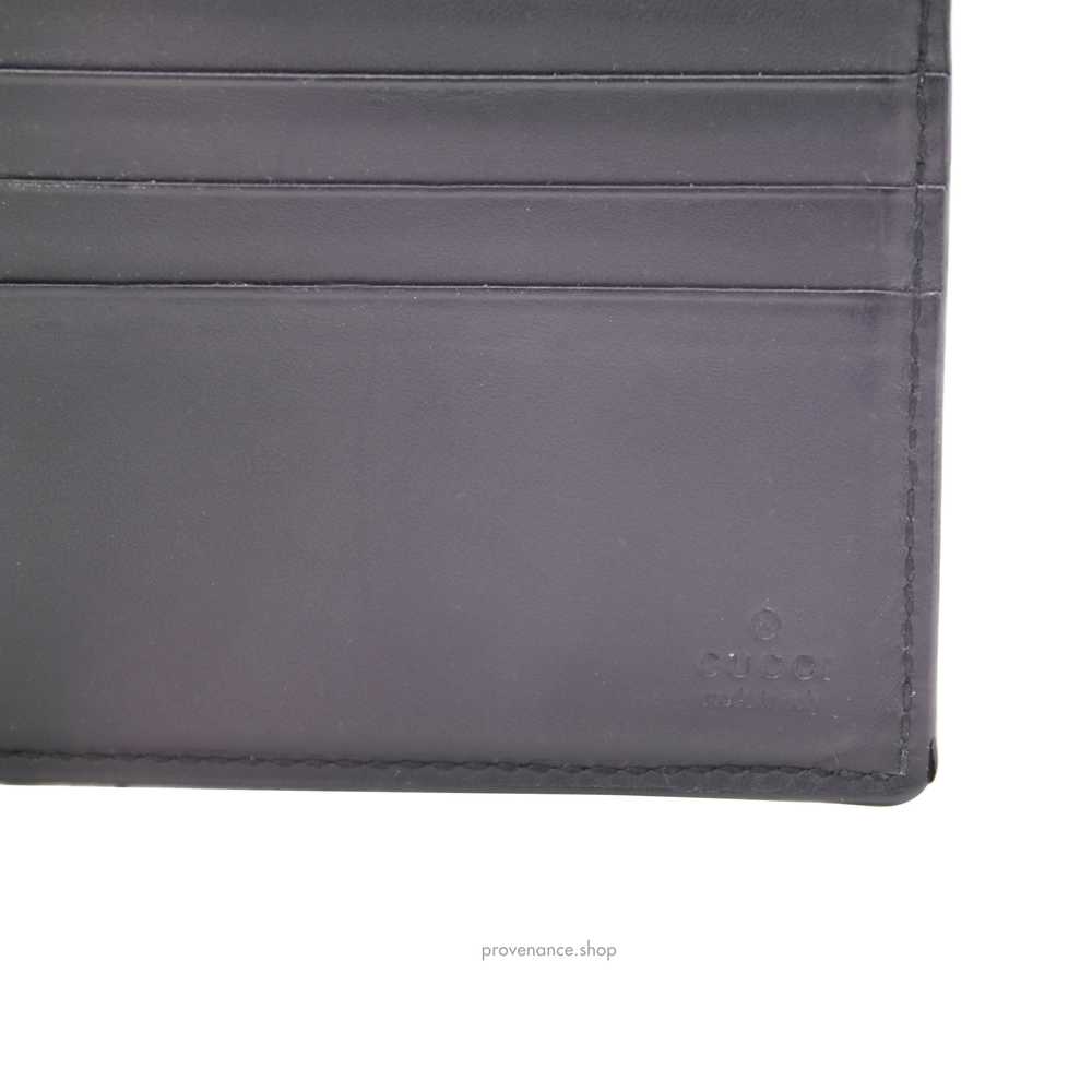 GUCCI Leather Bifold Wallet with Web - Black - image 6