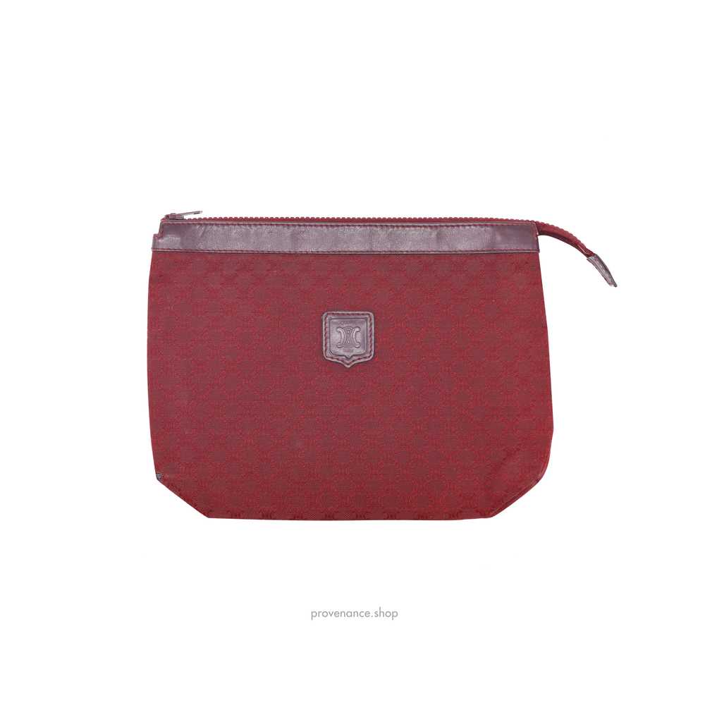 Celine Zip Pouch Bag - Red Triomphe Jacquard - image 1