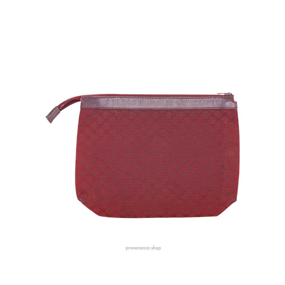 Celine Zip Pouch Bag - Red Triomphe Jacquard - image 2