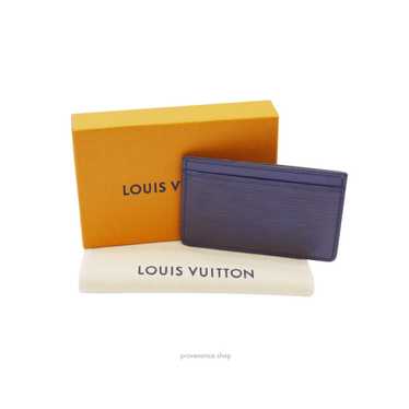 Louis Vuitton Card Holder Wallet - Navy Blue Epi … - image 1