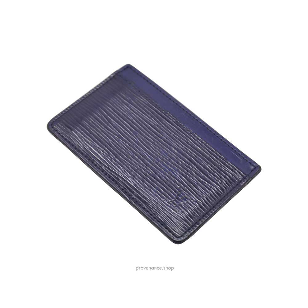 Louis Vuitton Card Holder Wallet - Navy Blue Epi … - image 6