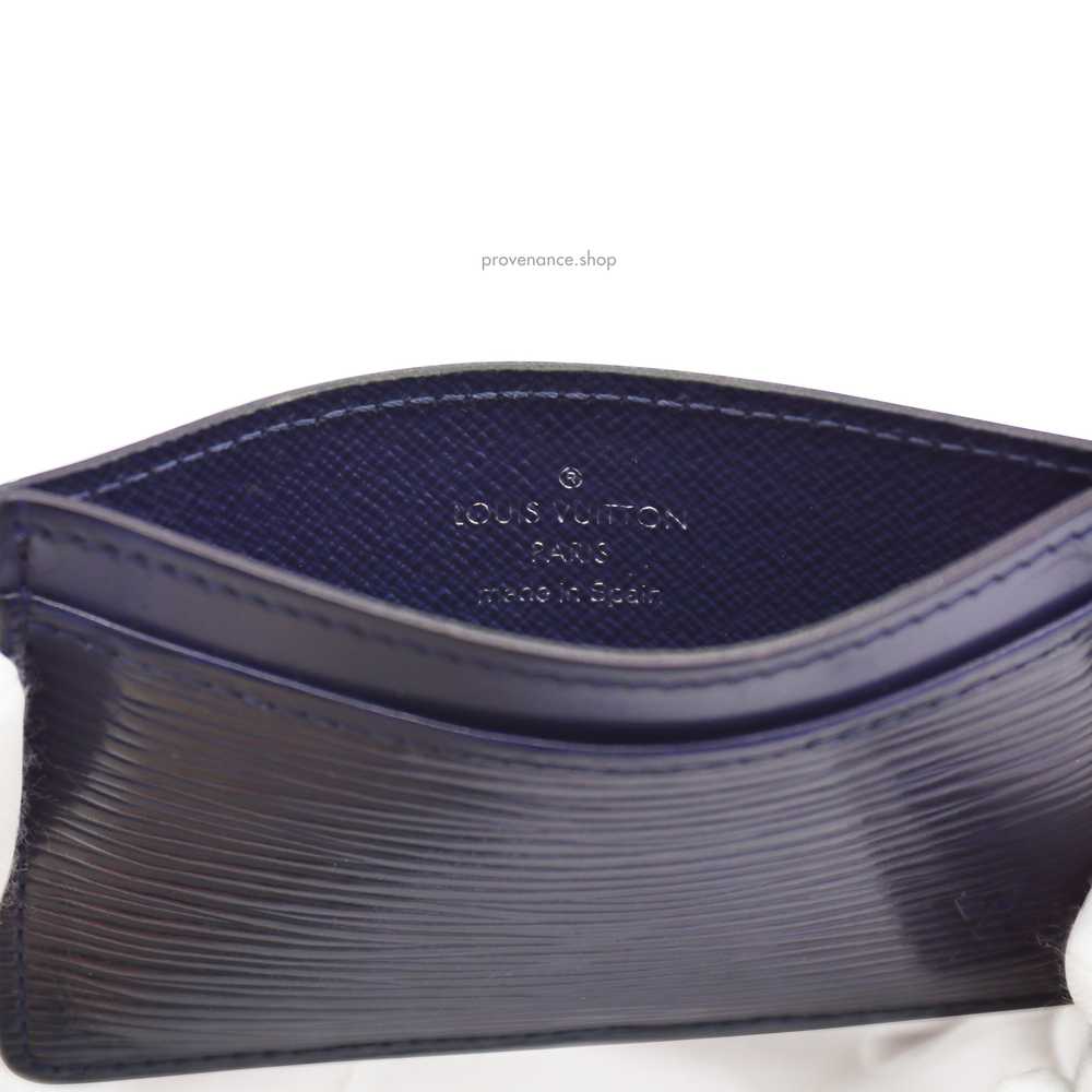 Louis Vuitton Card Holder Wallet - Navy Blue Epi … - image 8