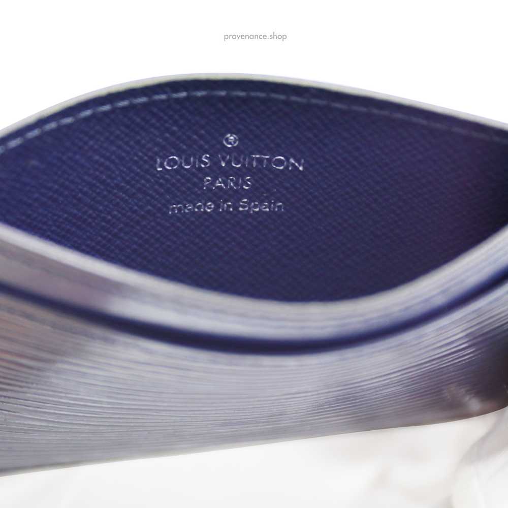 Louis Vuitton Card Holder Wallet - Navy Blue Epi … - image 9