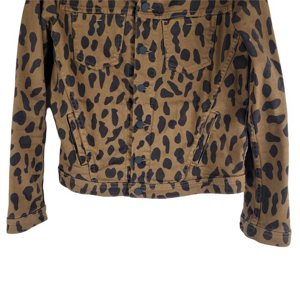 L'agence Cheetah Animal Print Jean Denim Jacket B… - image 4