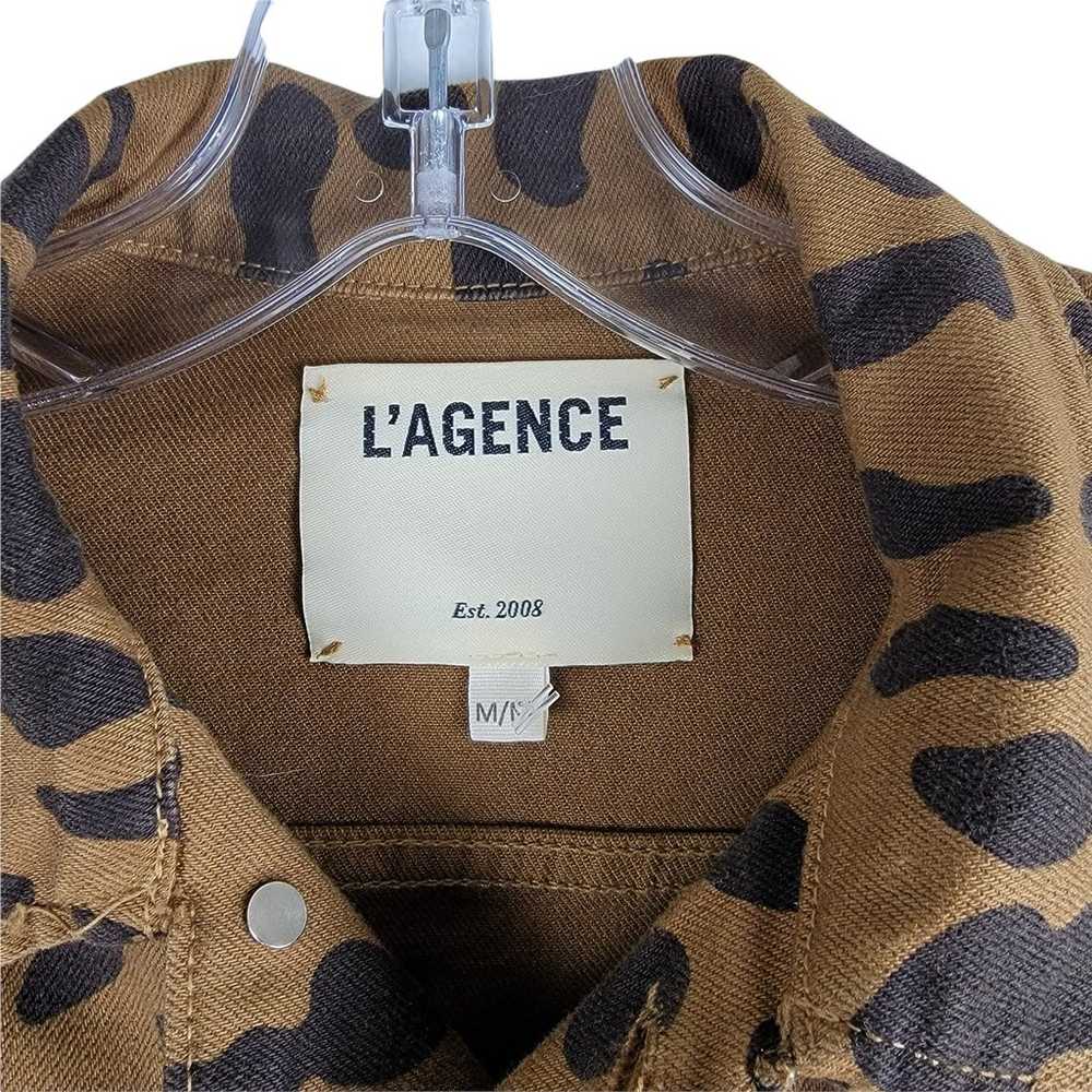 L'agence Cheetah Animal Print Jean Denim Jacket B… - image 5