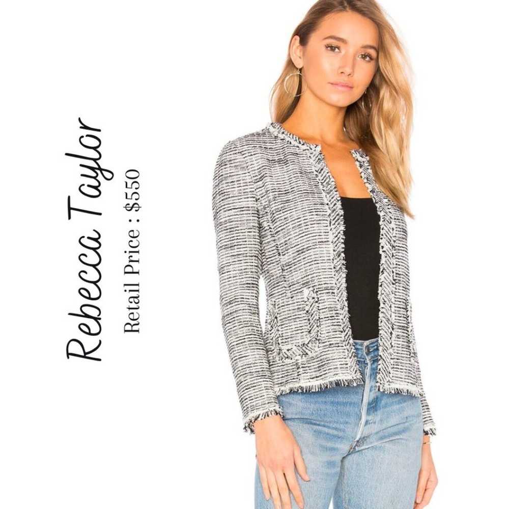 NWOT Rebecca Taylor Boucle Tweed Jacket Size 4 Fr… - image 9