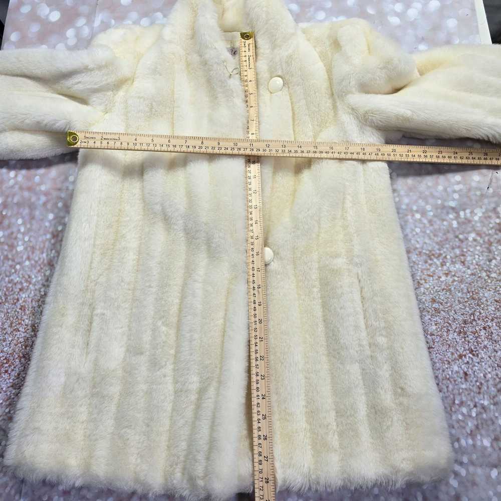 Vintage Intrigue Vintage Ivory Faux Fur Coat, Wom… - image 8
