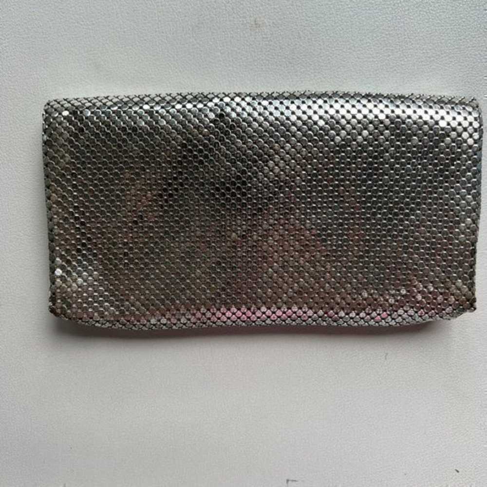 Vintage Whiting & Davis Silver Mesh Clutch with R… - image 4