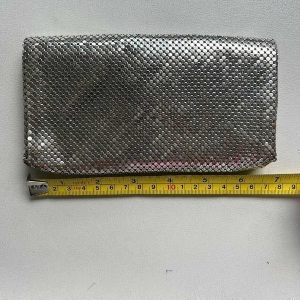 Vintage Whiting & Davis Silver Mesh Clutch with R… - image 5