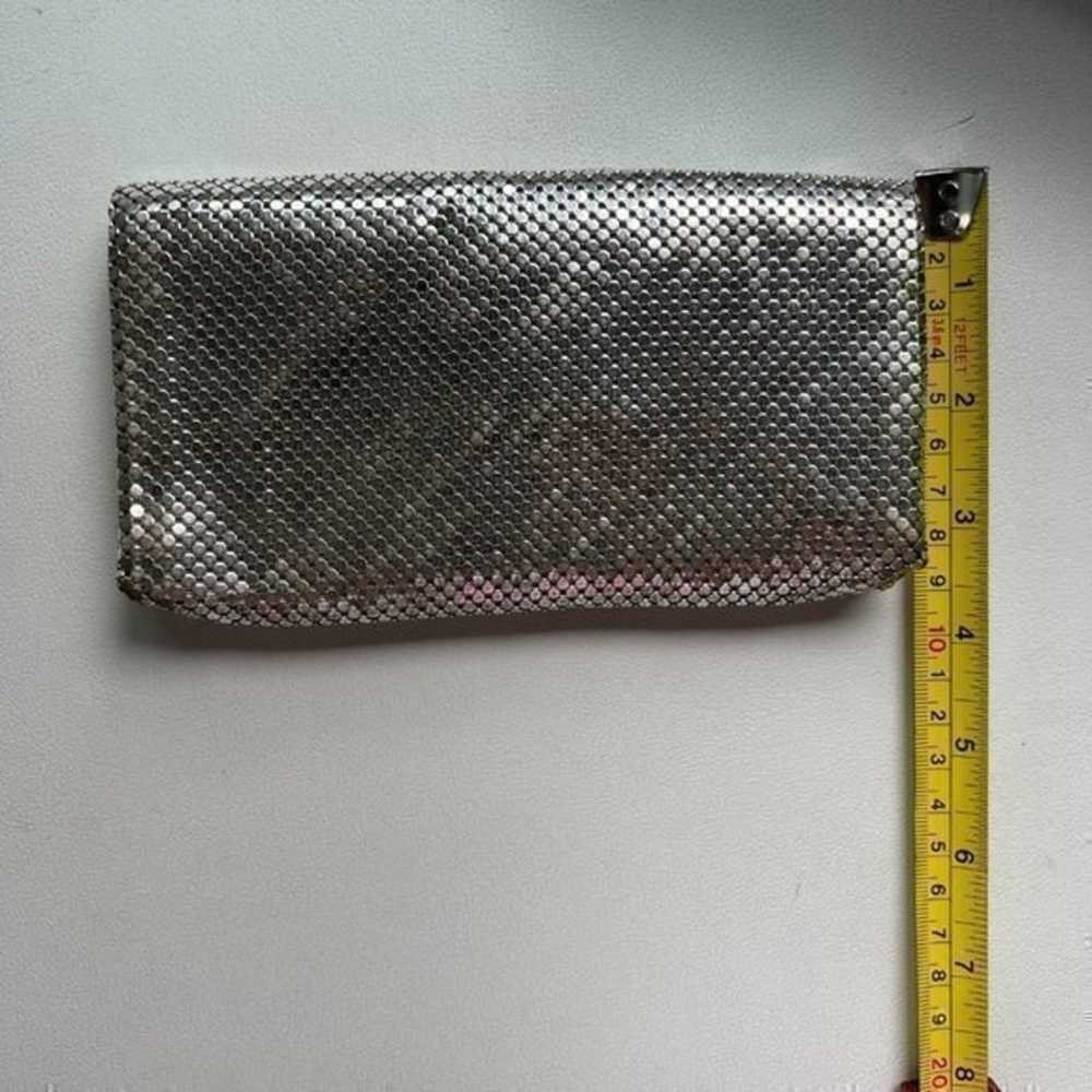 Vintage Whiting & Davis Silver Mesh Clutch with R… - image 6