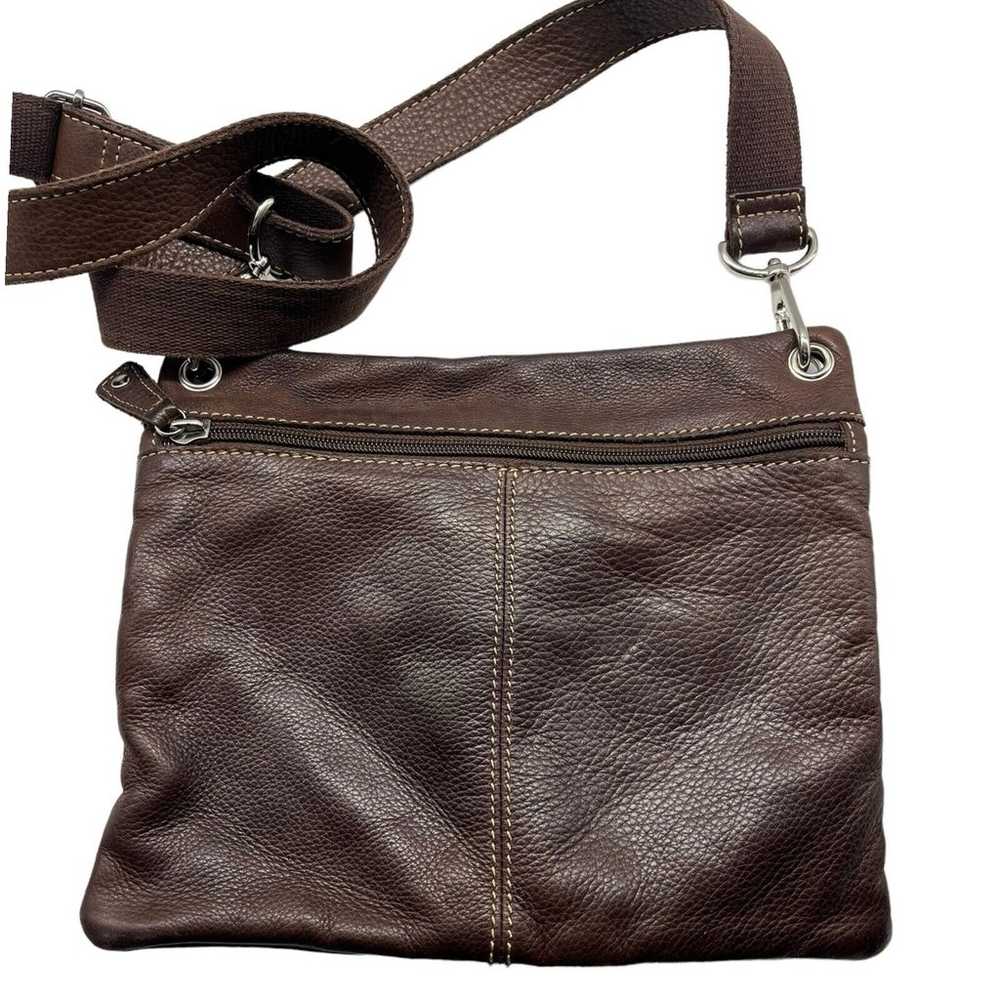 Fossil Sutter Vintage Brown Genuine Leather Zip T… - image 2