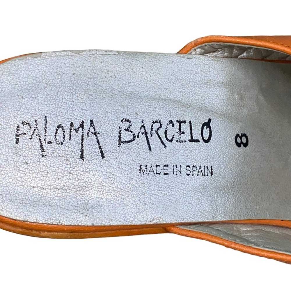 Vintage Paloma Barcelo Women’s Orange Leather Woo… - image 11