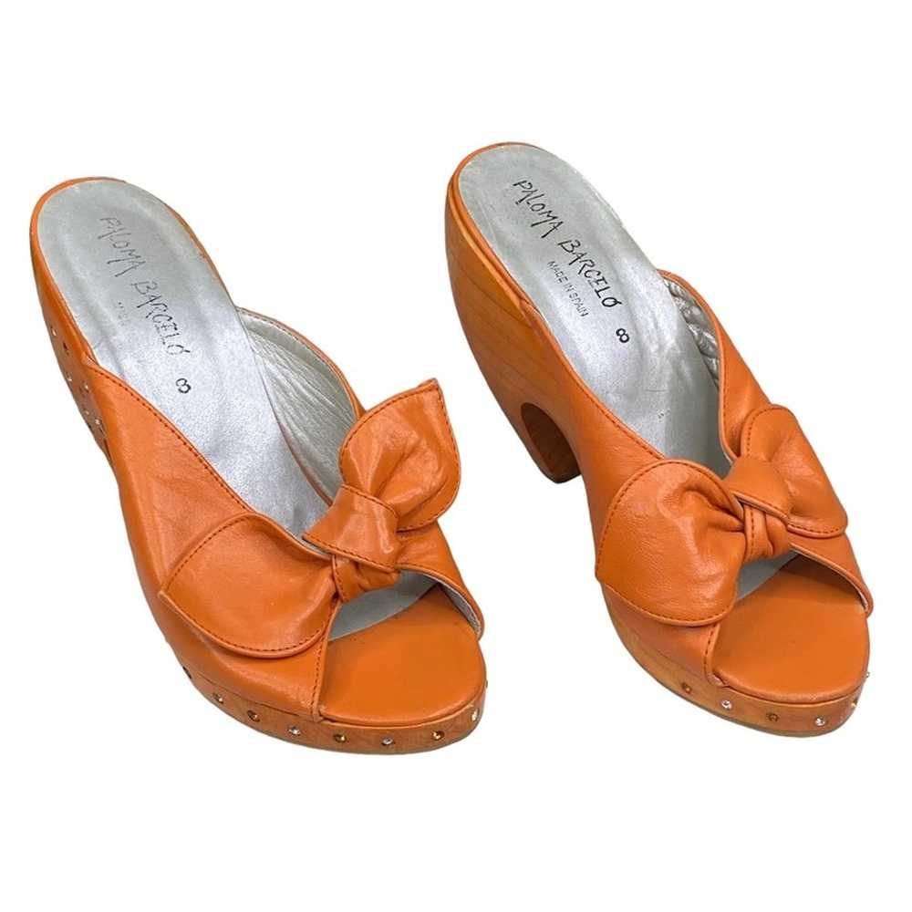 Vintage Paloma Barcelo Women’s Orange Leather Woo… - image 12