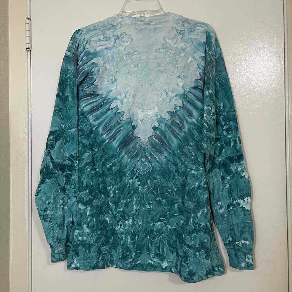 Vintage WG long sleeve blue aqua tie dye oversize… - image 4